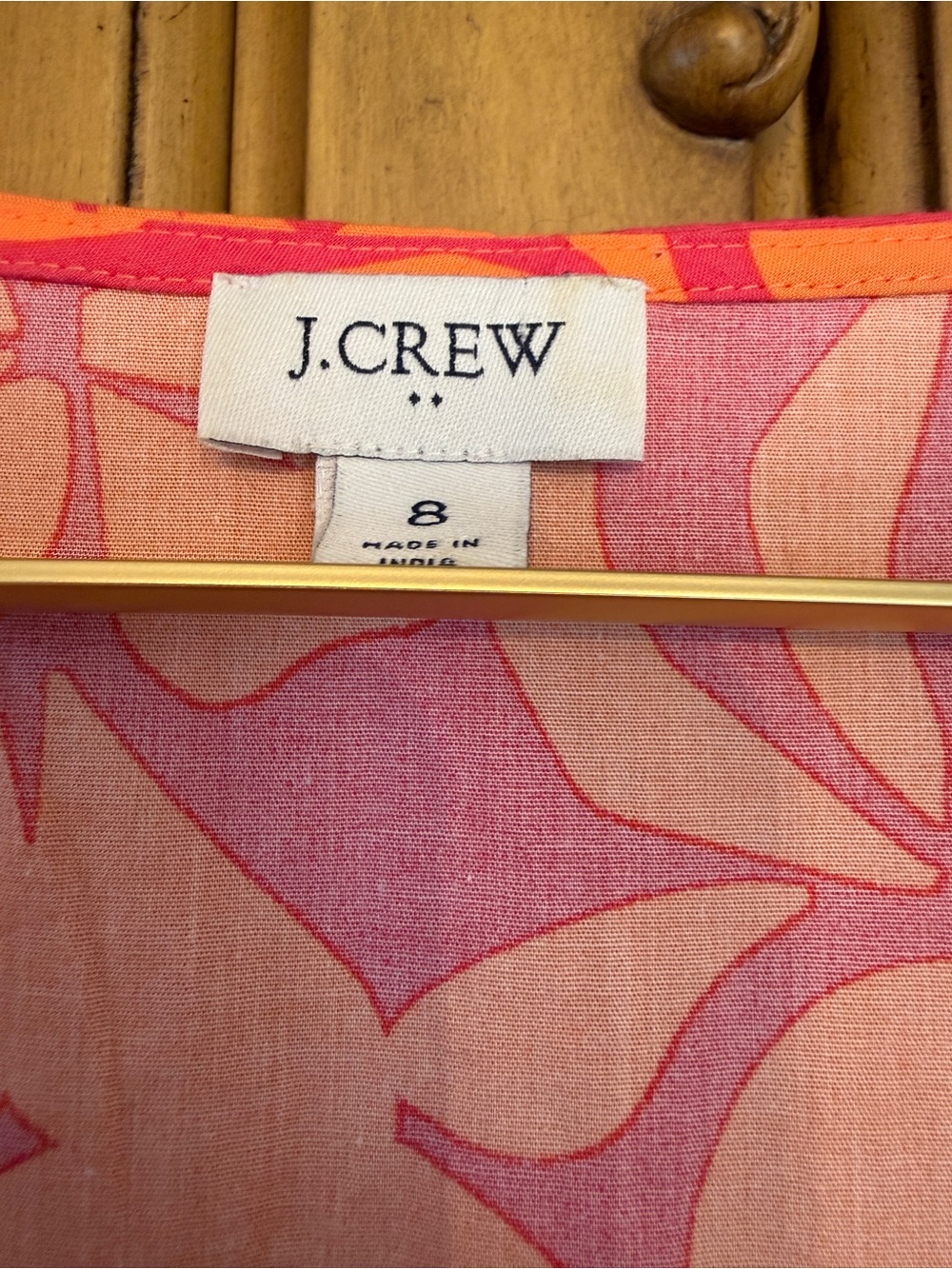 J. Crew Pink and Orange Floral Shift Dress - Picture 4 of 8